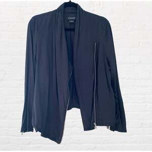 Trouvé black draped lightweight jacket